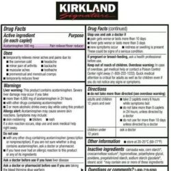 thuoc ha sot giam dau kirkland signature acetaminophen 500mg 500 vien knf