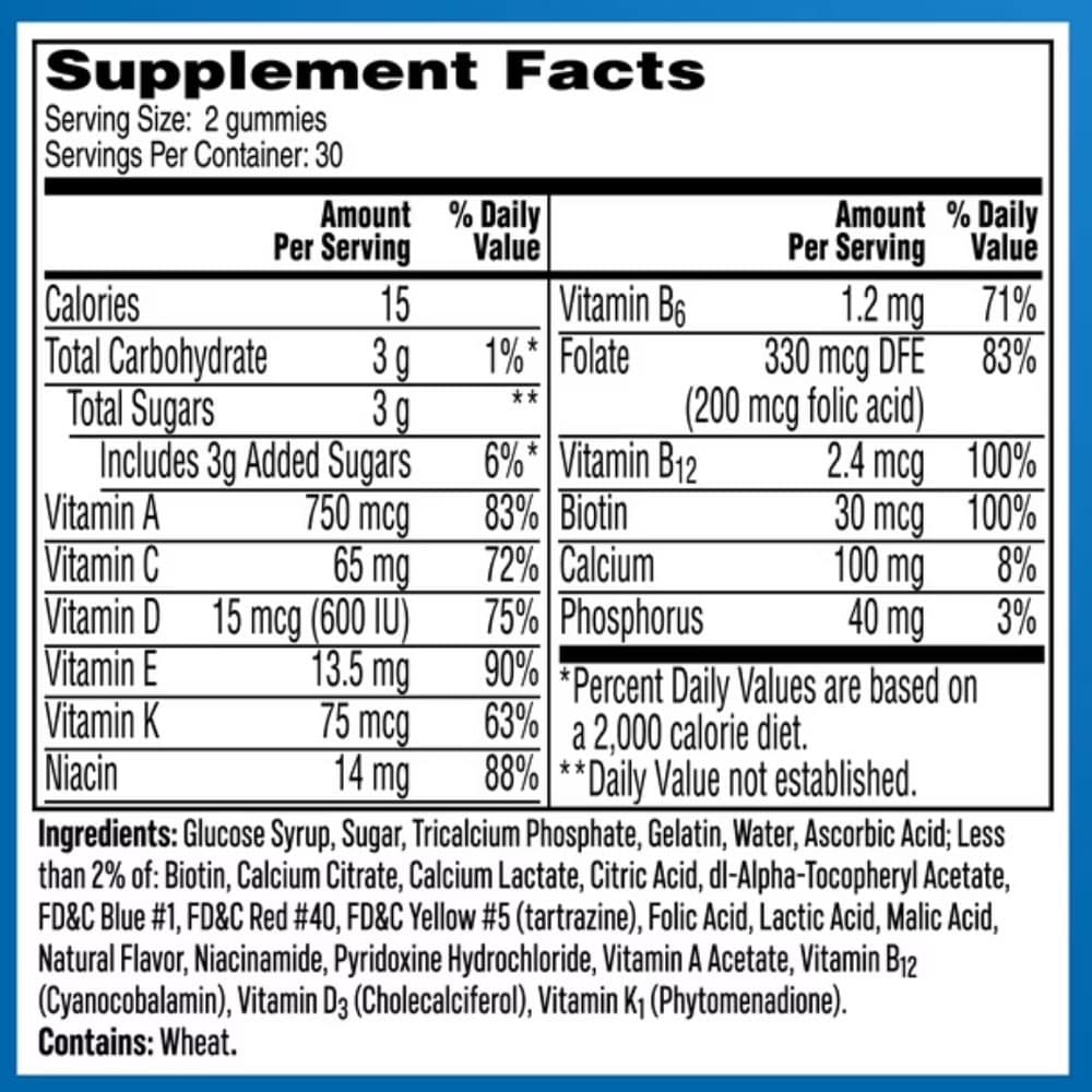 Vitamin One A Day cho teen nam One A Day Teen Multi Gummy for Him 60 Gummies - Ảnh 3