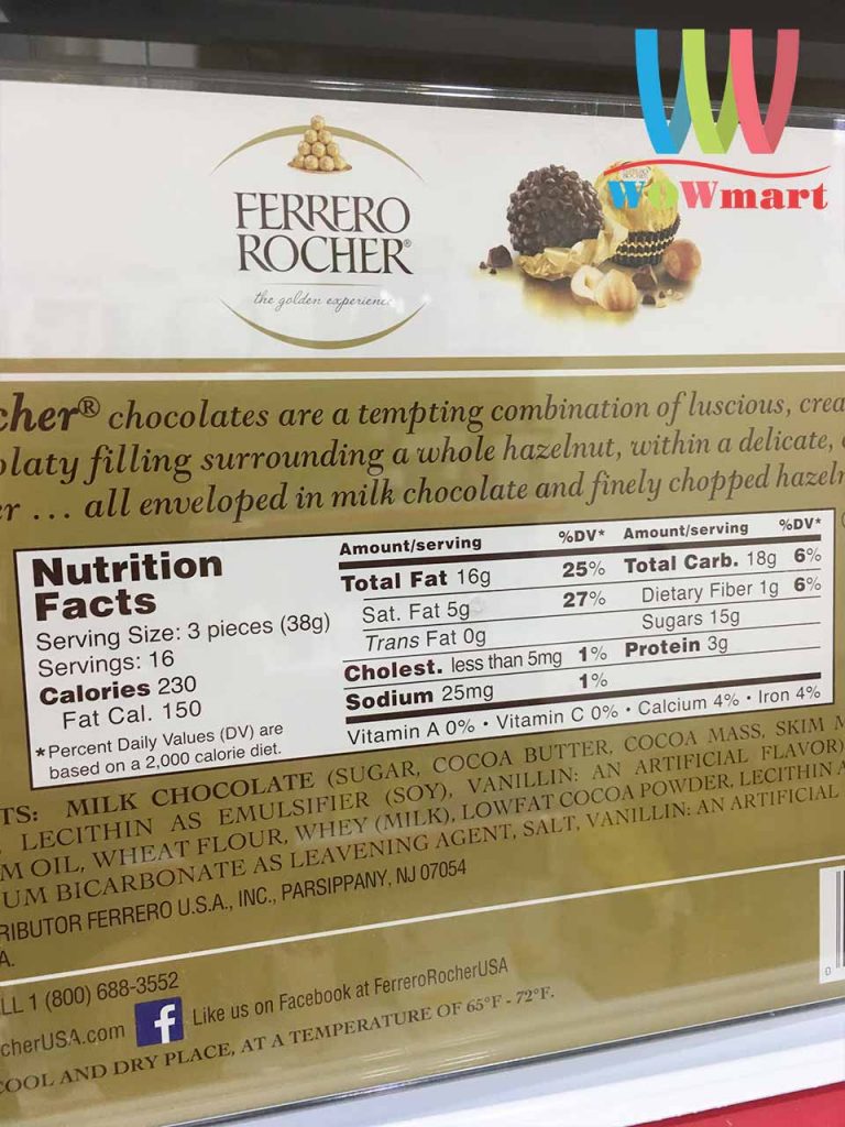 Hộp Socola cao cấp của Mỹ Ferrero Rocher Chocolate 48 viên 600g