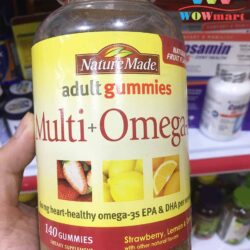 Kẹo dẻo bổ sung Vitamin và Omega-3 Nature Made Adult 140 Gummies 11 keo deo bo sung vitamin va omega 3 nature made adult 140 gummies 1 1