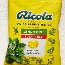 Kẹo thông cổ, mát họng Ricola không đường Ricola Lemon Mint Sugar Free 105 viên 6 keo ngam thong co ricola khong duong recola lemon mint sugar free 105 vien krb
