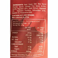 Khô bò Úc Ngũ vị hương Mariani Beef Jerky Five Spice 350g 6 Khô bò Úc Ngũ vị hương Mariani Beef Jerky Five Spice 350g