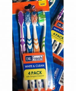 Bàn chải đánh răng Dr Fresh White and Clean 4 Pack Soft Toothbrush
