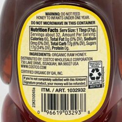 mat ong kirkland con gau kirkland signature raw organic honey bear 680g 291225 kc