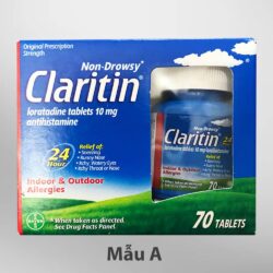 Viên uống chống dị ứng Claritin Antihistamine Non-Drowsy Loratadine 10mg 70 Tablets 8 thuoc tri cam cum mui claritin antihistamine non drowsy loratadine 10 mg 70 vien m2 200124 ka