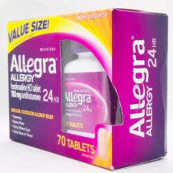Viên chống dị ứng Allegra Allergy 24hr 70 Tablets 12 vien chong di ung cho nguoi lon allegra adult 24 hour allergy 180mg 70 vien ka