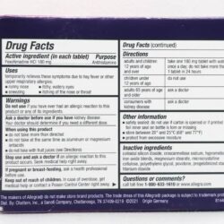 Viên chống dị ứng Allegra Allergy 24hr 70 Tablets 14 vien chong di ung cho nguoi lon allegra adult 24 hour allergy 180mg 70 vien kc