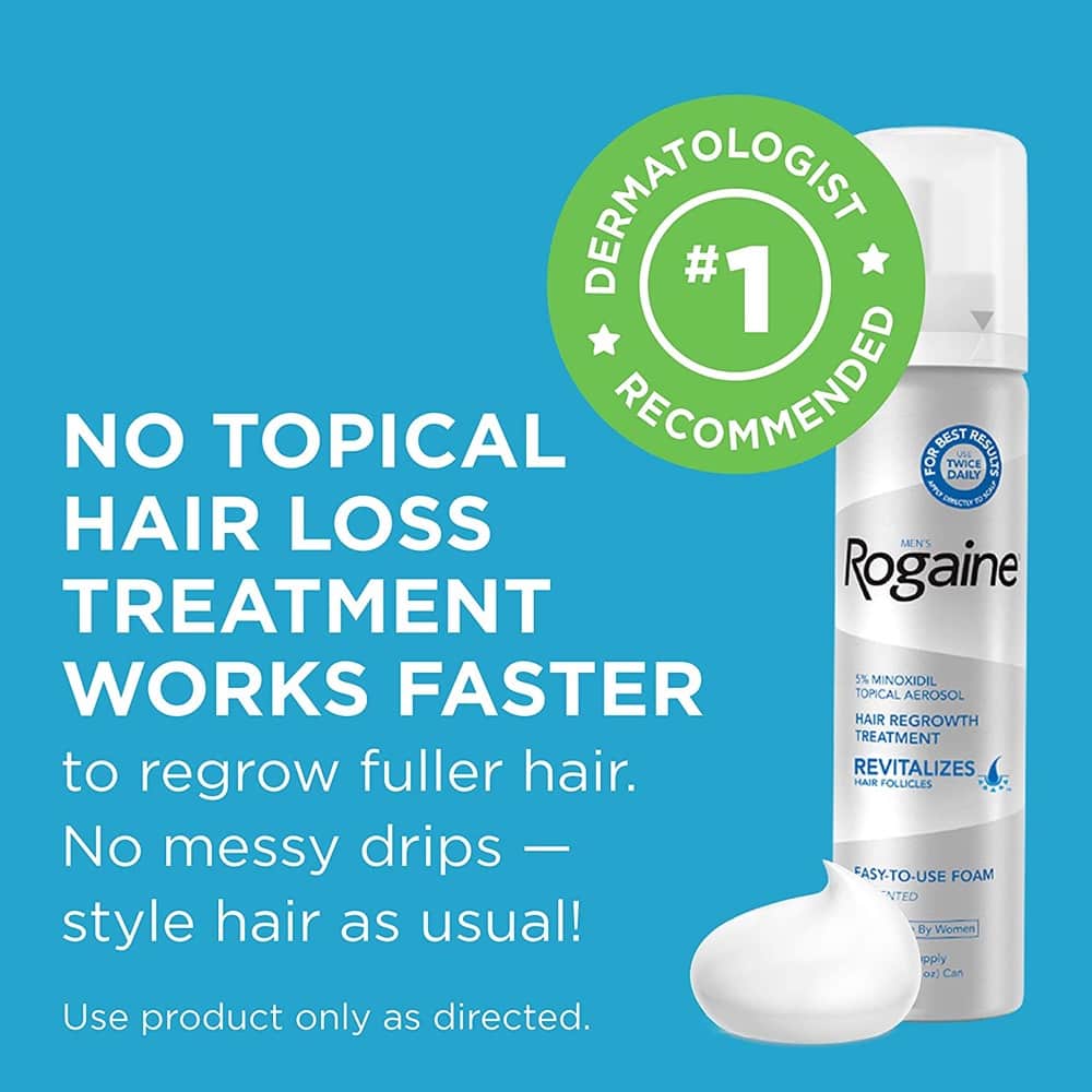 Mọc tóc nam Mens Rogaine Hair Regrowth Treatment Foam nguyên hộp 3 chai