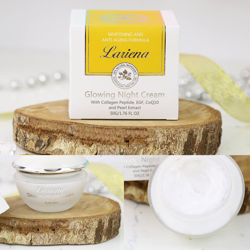 Kem dưỡng trắng da chống lão hoá ban đêm Lariena Glowing Night Cream 50g