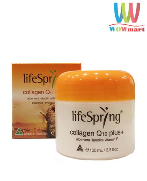 Kem nhau thai cừu chống lão hoá Life Spring của Úc LifeSpring Collagen Q10 Plus Cream 100ml