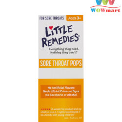 Kẹo ngậm giảm ho cho trẻ Little Remedies Sore Throat Pops (10 cây) 10 Kẹo ngậm trị ho cho trẻ Little Remedies Sore Throat Pops (10 cây)