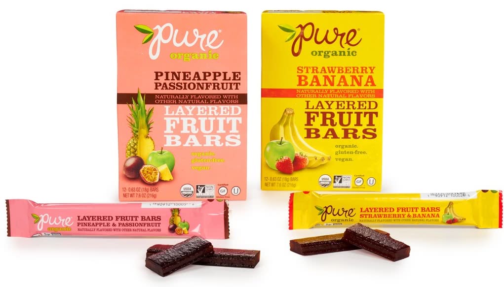 Bánh trái cây nguyên chất Pure Organic Layered Fruit Bars 24 thanh 432g