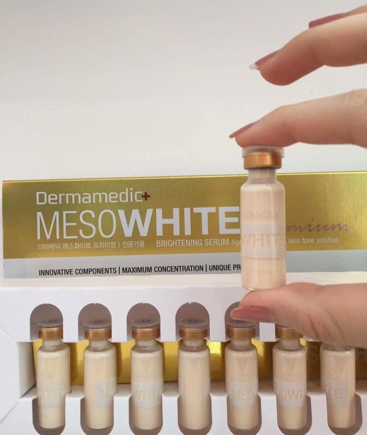 Tế bào gốc cấy phấn Dermamedic Meso White Premium Brightening Serum 10 ống x 5ml