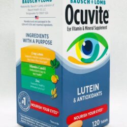 Viên uống bổ mắt Ocuvite Bausch+Lomb with Lutein & Antioxidants 120 viên 12 thuoc bo mat ocuvite bauschlomb lutein antioxidants 120 vien kd