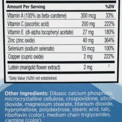 Viên uống bổ mắt Ocuvite Bausch+Lomb with Lutein & Antioxidants 120 viên 15 thuoc bo mat ocuvite bauschlomb lutein antioxidants 120 vien kg