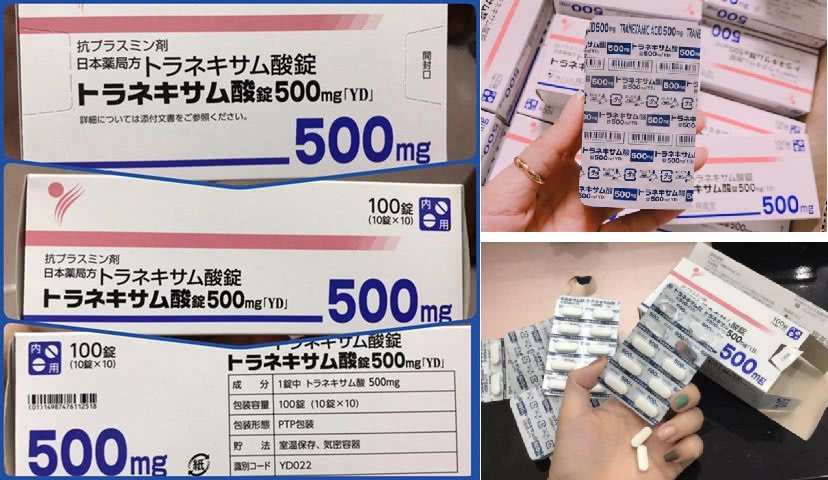 Viên uống trị nám dưỡng trắng da Tranexamic Acid 500mg (YD) Nhật Bản 100 viên