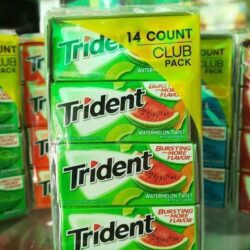 Sing gum Mỹ không đường Trident Watermelon Twist 14 Sticks x15 Pack (Vị dưa hấu) 13 cac loai singum trident dau hau