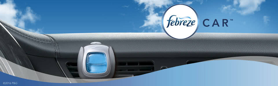Nước hoa xe hơi Febreze Car Linen &amp; Sky (màu xanh) set 5 cái x2ml