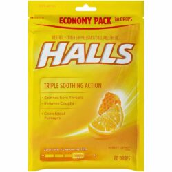 Kẹo Halls thông cổ, mát họng Halls Triple Soothing Action Honey Lemon 160 viên 5 Kẹo Halls trị ho, thông cổ Halls Triple Soothing Action Honey Lemon 160 viên