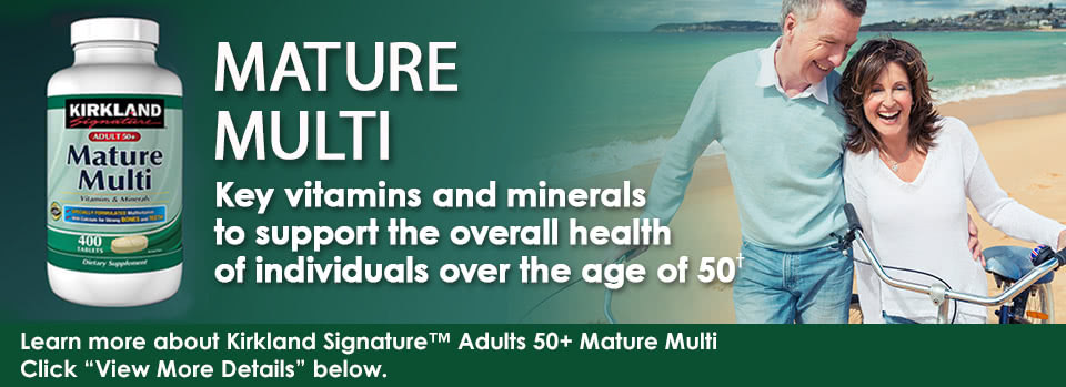 Thuốc bổ sung đa Vitamin cho người lớn tuổi Kirkland Signature Mature Multi Adult 50+ 400 viên