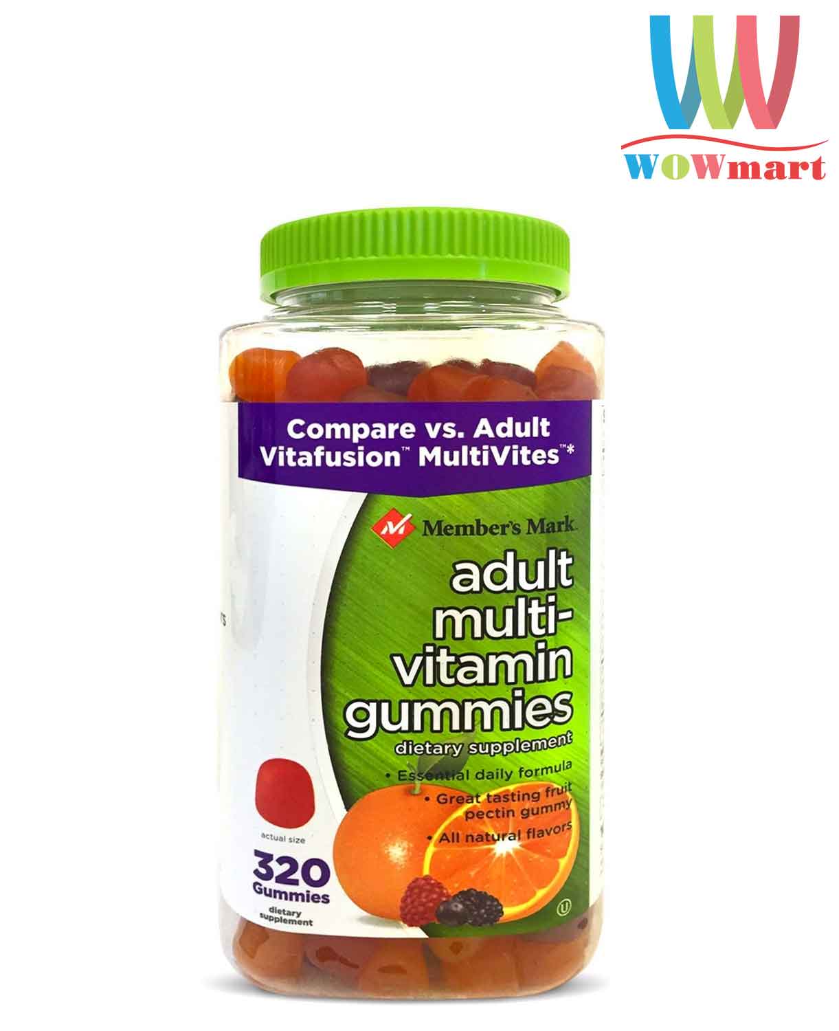 Kẹo bổ sung đa Vitamin cho người lớn Member's Mark Adult Multivitamin 320  Gummies – Wowmart VN | 100% hàng ngoại nhập