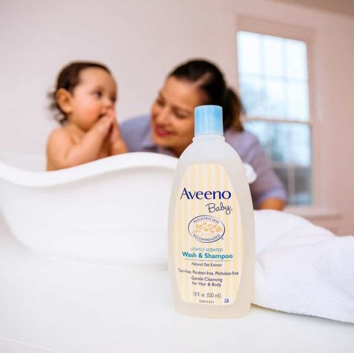 Sữa tắm gội cho bé Aveeno Baby Wash & Shampoo 532ml