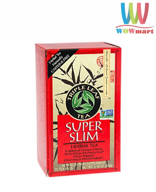 Trà thảo mộc hỗ trợ giảm cân Triple Leaf Tea Super Slim Herbal Tea Hộp 20 túi