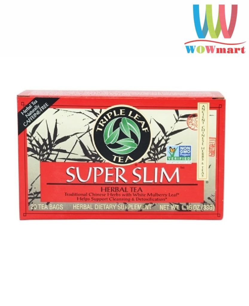 Trà thảo mộc giảm cân Triple Leaf Tea Super Slim Herbal Tea Hộp 20 túi