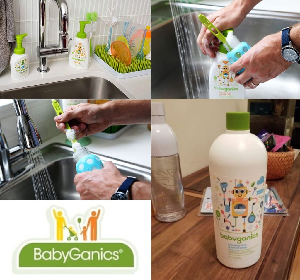 Nước rửa chén và bình sữa Babyganics Foaming Dish &amp; Bottle Soap 946ml