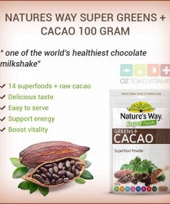 Bột rau củ quả ca cao Nature's Way Super Greens Cacao 100g