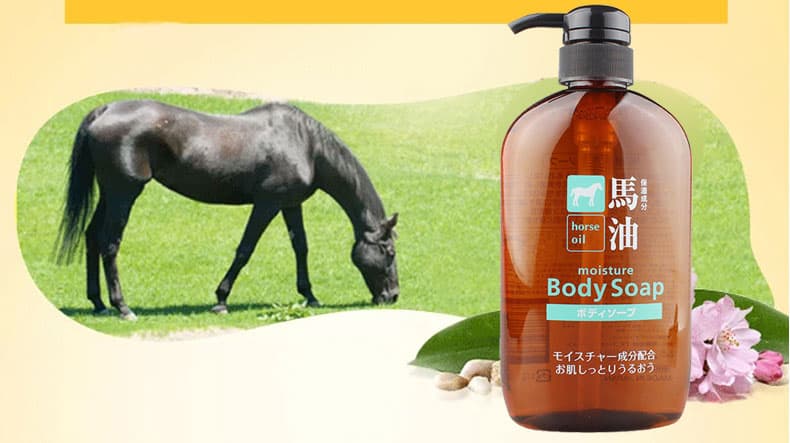 Sữa tắm mỡ ngựa Nhật Bản Horse Oil Moisture Body Soap 600ml