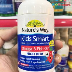 Kẹo dẻo bổ sung DHA cho não bé Kids Smart Omega 3 Fish Oil High DHA Strawberry 50 viên 5 keo-deo-kids-smart-omega-3-fish-oil-high-dha-50-chewable-capsules-1