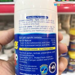 Kẹo dẻo bổ sung DHA cho não bé Kids Smart Omega 3 Fish Oil High DHA Strawberry 50 viên 6 keo deo kids smart omega 3 fish oil high dha 50 chewable capsules 2