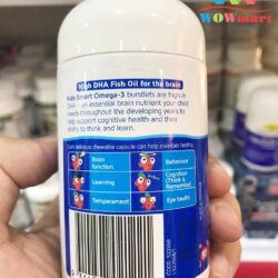 Kẹo dẻo bổ sung DHA cho não bé Kids Smart Omega 3 Fish Oil High DHA Strawberry 50 viên 7 keo deo kids smart omega 3 fish oil high dha 50 chewable capsules 3