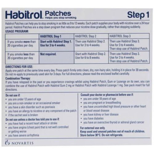 Miếng dán cai thuốc Habitrol Step 1 21mg 28 miếng 10 mieng dan cai thuoc la habitrol step 1 nicotine 21mg 28 mieng 171025 ka