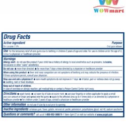 orajel instant relief for teething pain long lasting gel