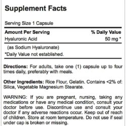 Viên uống bổ sung Puritan’s Pride Hyaluronic Acid 50mg 60 viên 6 puritan pride hyaluronic acid 50mg