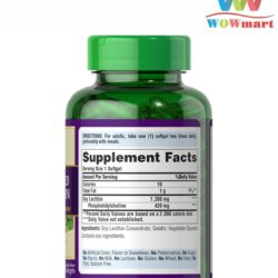 Tinh chất mầm đậu nành Puritan’s Pride Soy Lecithin 1200mg 100 Softgels 8 puritan pride soy lecithin 1200mg 100 softgels