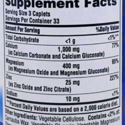 vien uong bo xuong puritans pride calcium magnesium zinc 100 vien ke