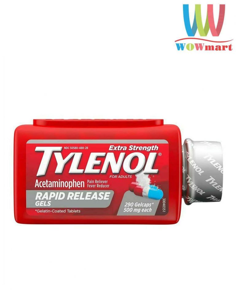 Viên Uống Tylenol Acetaminophen Extra Strength 500Mg