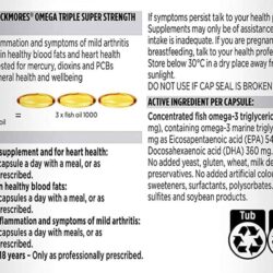 Dầu cá hàm lượng cao Blackmores Omega Triple Concentrated Fish Oil 60 viên 12 dau ca ham luong cao blackmores omega triple concentrated fish oil 60 vien knd