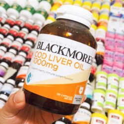 Dầu gan cá tuyết Úc Blackmores Cod Liver Oil 1000mg 125 Capsules 12 dau gan ca tuyet uc blackmores cod liver oil 1000mg 125 capsules knwc