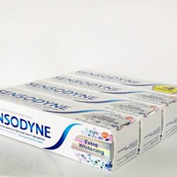 loc 4 kem danh rang cho rang nhay cam sensodyne extra whitening 184g x4 kna