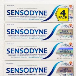 loc 4 kem danh rang cho rang nhay cam sensodyne extra whitening 184g x4 knc