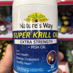 Dầu nhuyễn thể Nature’s Way Super Krill OIl Extra Strength+Fish Oil 60 Soft Capsules 5 natures way super krill oil extra strengthfish oil 60 soft capsules 1408