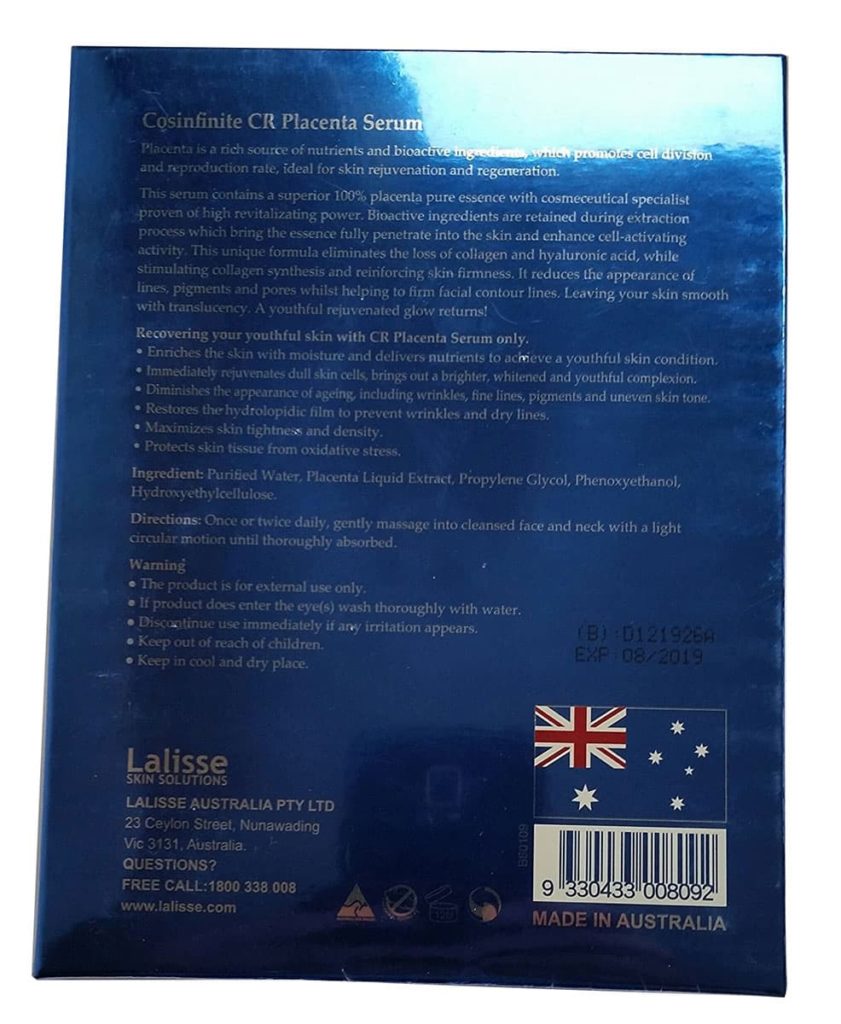 Huyết thanh nhau thai cừu Cosinfinite CR Placenta Serum Úc 10ml x3 Ampoules