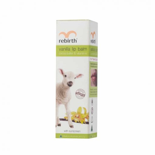 Son dưỡng môi nhau thai cừu Rebirth Vanilla Lip Balm 3.7g
