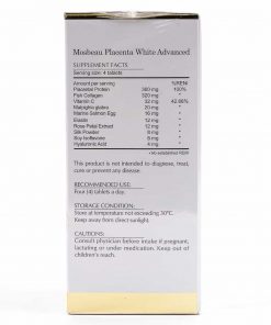 Viên uống nhau thai ngựa dưỡng trắng da Mosbeau Placenta White Advanced 650mg 120 Tablets