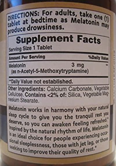 Thuốc giúp ngủ ngon Vitamin World Melatonin 3mg 120 Tablets