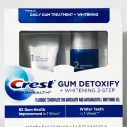 Bộ đôi kem đánh răng Crest Gum Detoxify + Whitening 2 Step 10 bo doi kem danh rang crest gum detoxify whitening 2 step knc